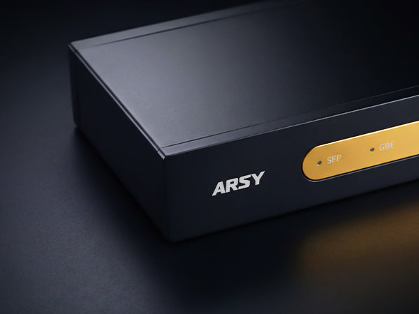 ARSY GTF-1 Audio Network Converter Switch, 1Gbps Ethernet and SFP Ports with Anti-Interference for Lossless Audio Streaming, Plug-and-Play