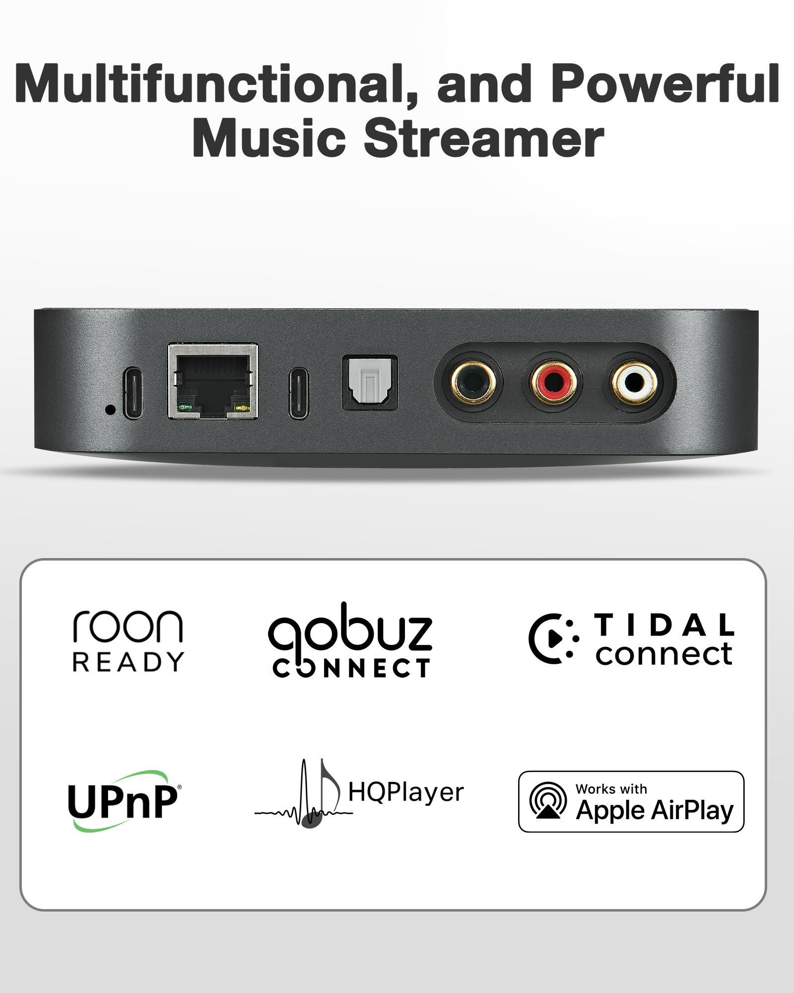 ARSY Ne-2 Streaming Music Receiver, Airplay 2 Receiver, Wireless Audio Receiver Stream Hi-Res Audio from Tidal, Roon and More