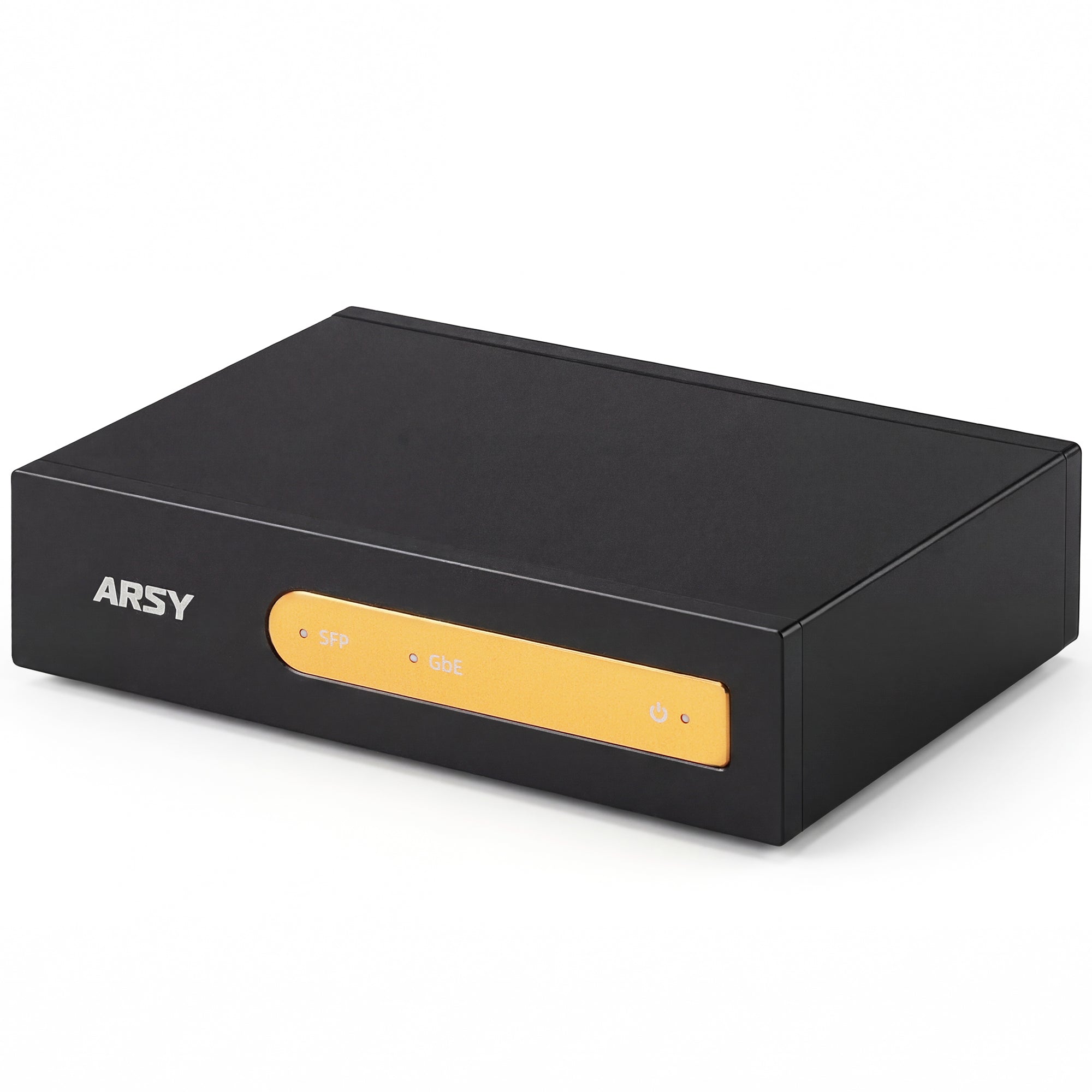 ARSY GTF-1 Audio Network Converter Switch, 1Gbps Ethernet and SFP Ports with Anti-Interference for Lossless Audio Streaming, Plug-and-Play