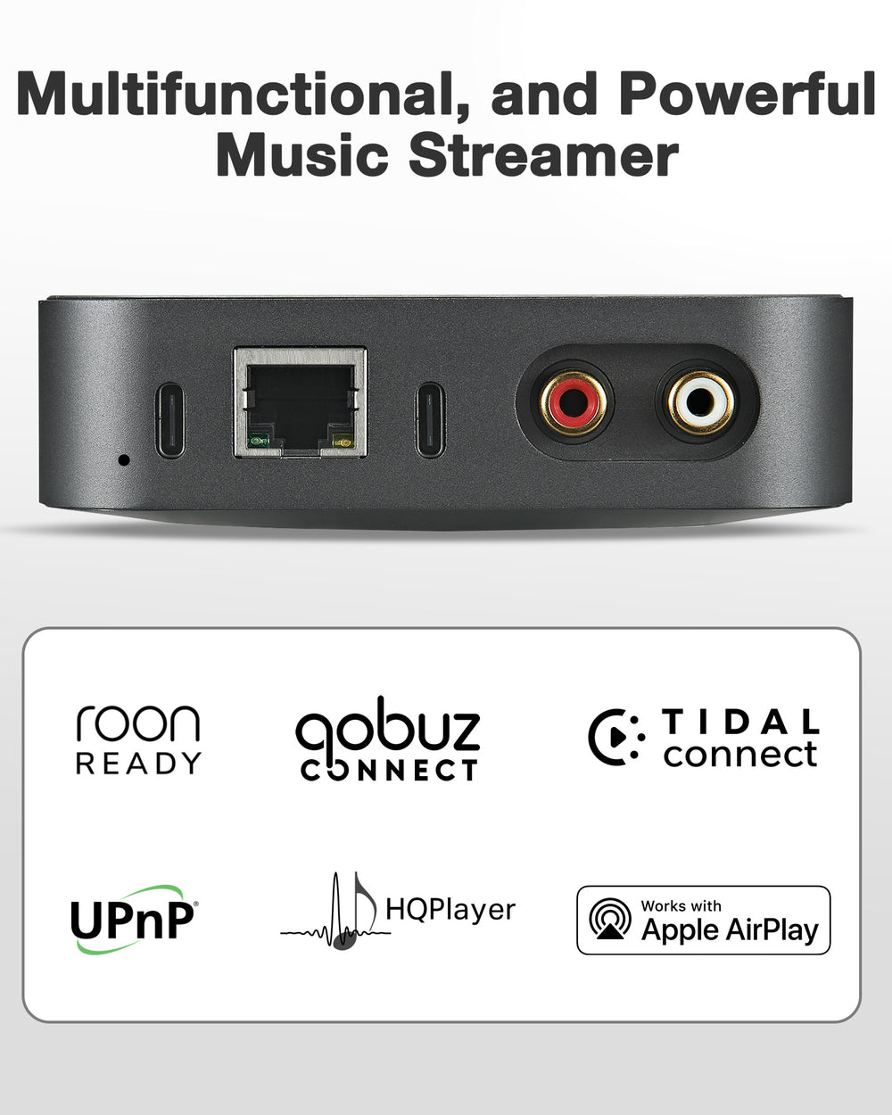 ARSY Ne-3 Plus Streaming Music Receiver, Airplay 2 Receiver, Audio WiFi Receiver Streamer, Hi-Res Audio from Tidal, Roon