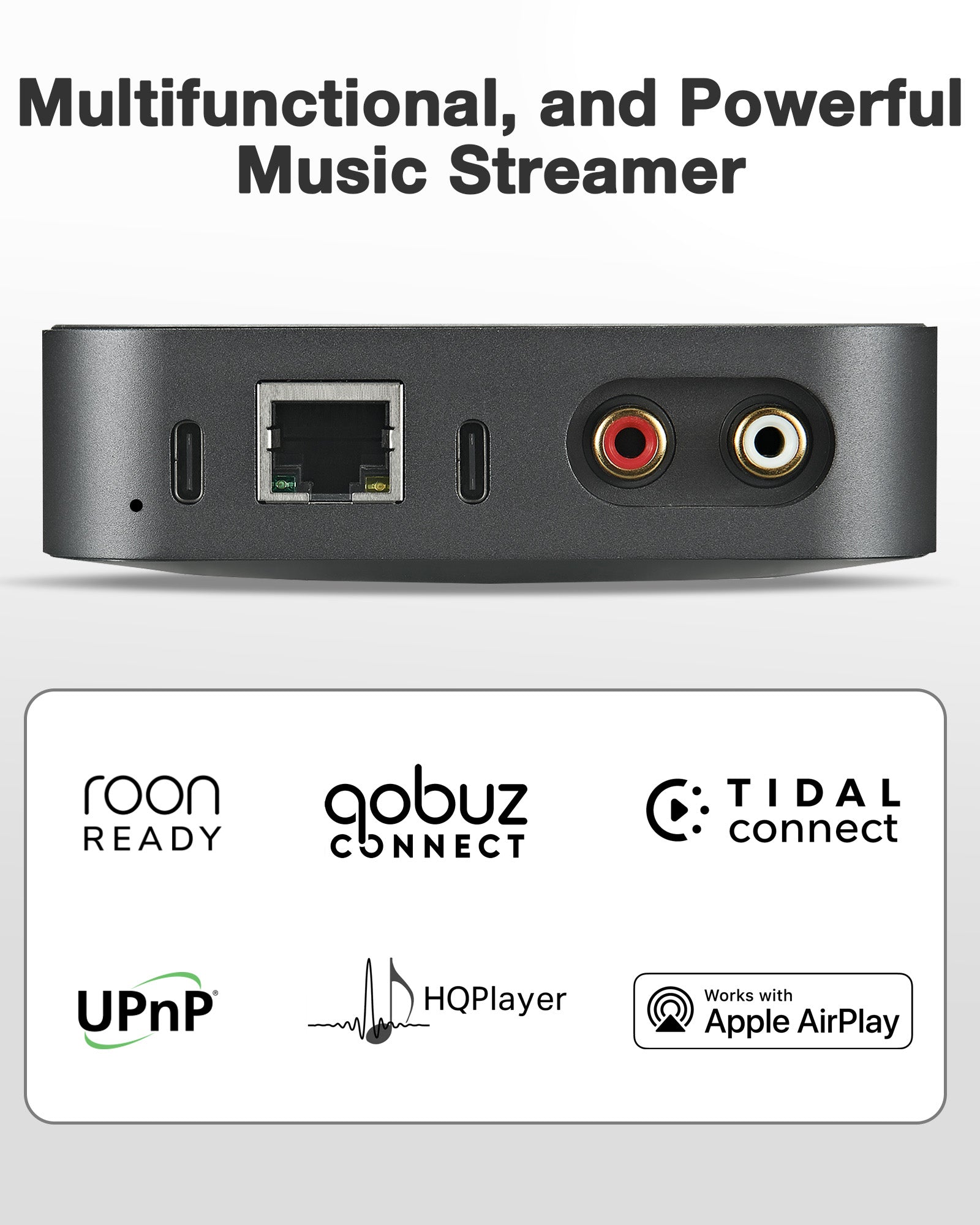 ARSY Ne-3 Plus Streaming Music Receiver, Airplay 2 Receiver, Audio WiFi Receiver Streamer, Hi-Res Audio from Tidal, Roon