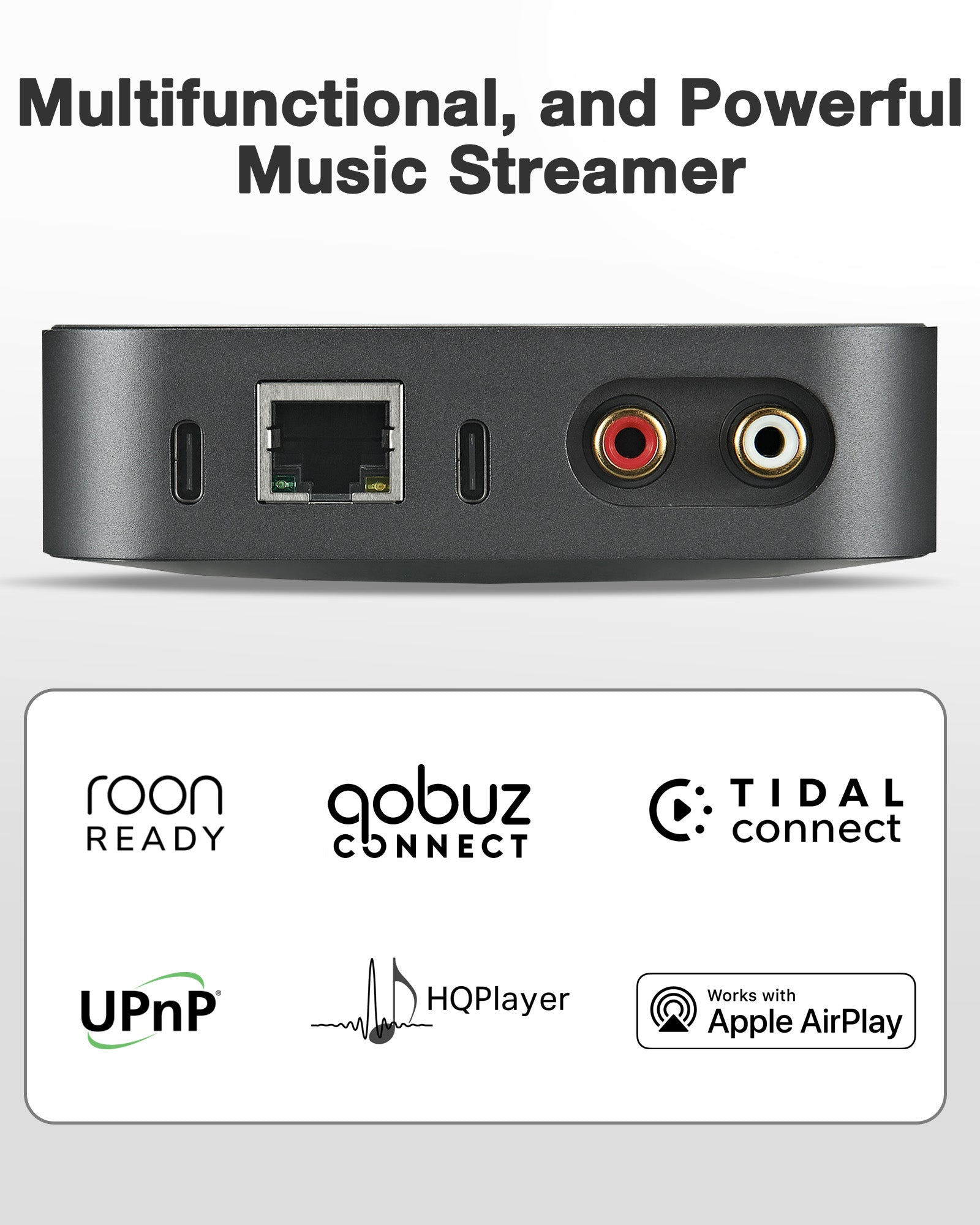 ARSY Ne-3 Streaming Music Receiver, Airplay 2 Receiver, Audio WiFi Receiver Streamer Hi-Res Audio from Tidal, Roon and More